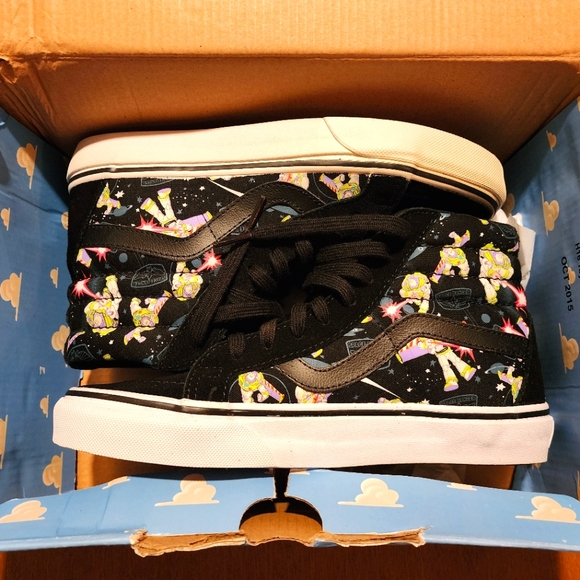 Vans Disney Toy Story Sk8 Hi Pixar Buzz Lightyear Suede Shoes Size Men’s 5.5 - Picture 1 of 11